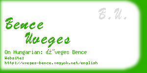 bence uveges business card